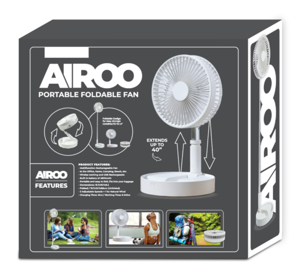 AIROO oplaadbare draadloze ventilator